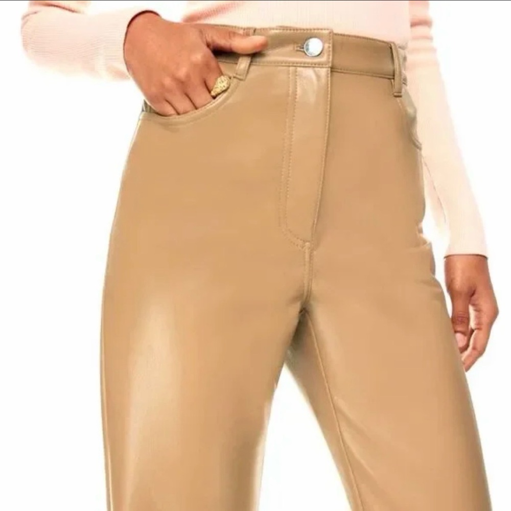 Aritzia Wilfred Melina Vegan Leather Pants Constant Camel